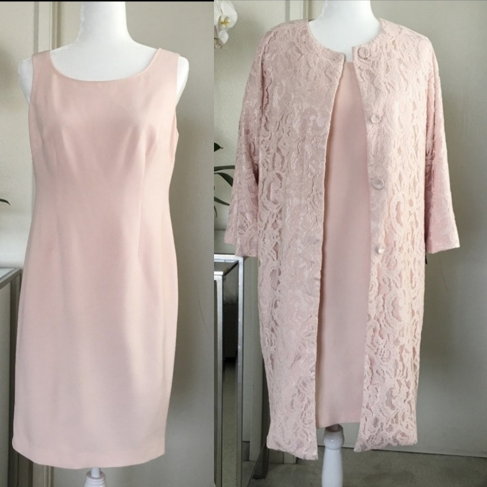 Adrianna Papell 2 piece lace jacket dress